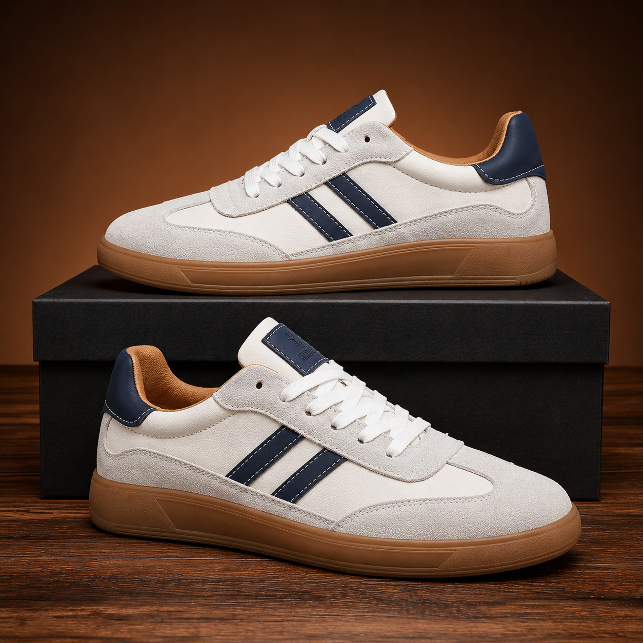 Men's Faux Leather Low-Top Sneaker