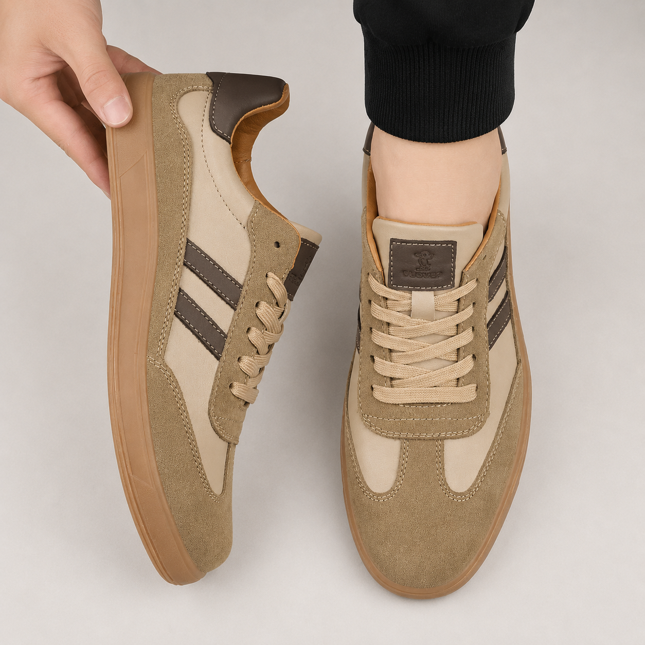 Men's Faux Leather Low-Top Sneaker