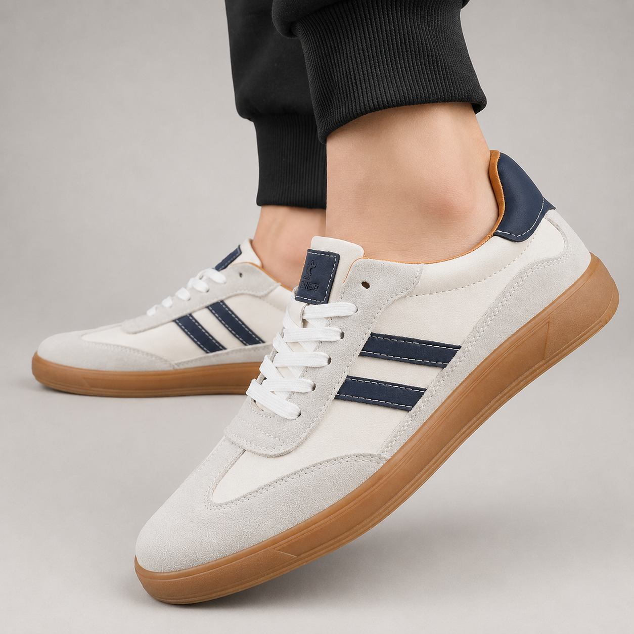 Men's Faux Leather Low-Top Sneaker