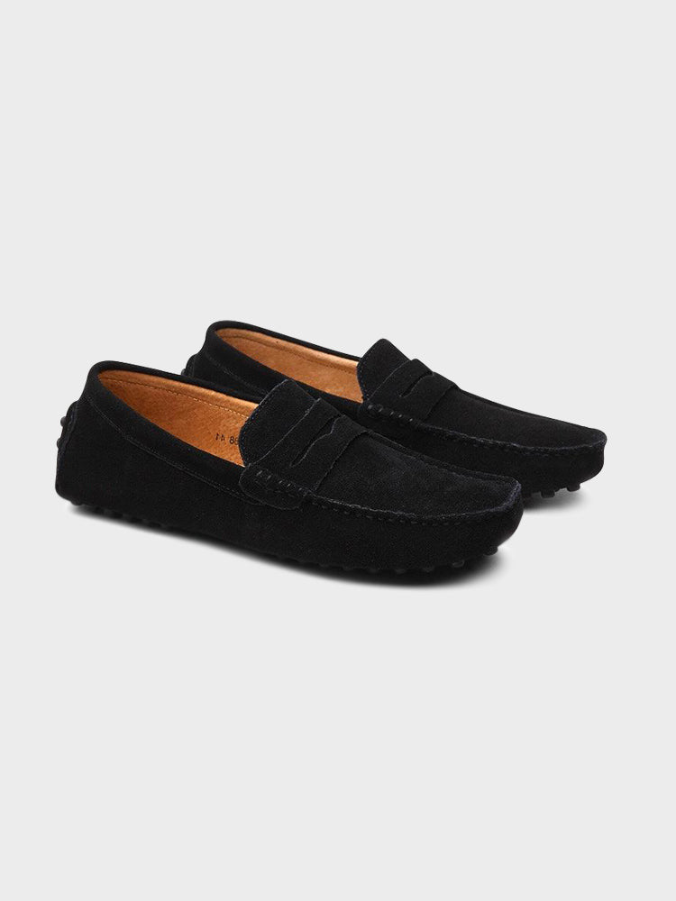 Men's Faux Suede Penny Loafers with Padded Insole