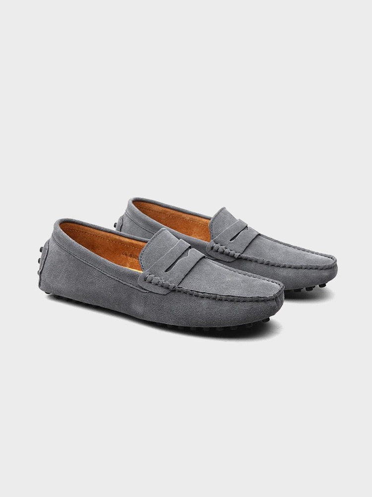 Men's Faux Suede Penny Loafers with Padded Insole