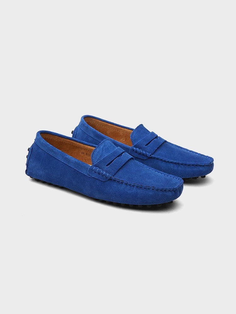 Men's Faux Suede Penny Loafers with Padded Insole