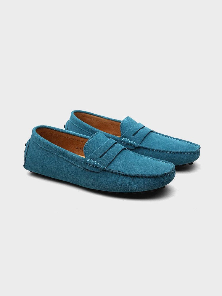 Men's Faux Suede Penny Loafers with Padded Insole