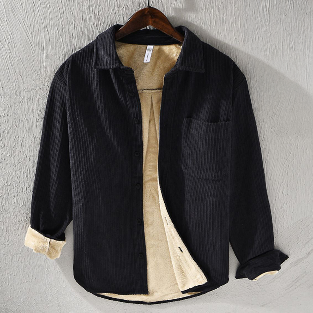 Men's Fleece-Lined Corduroy Overshirt