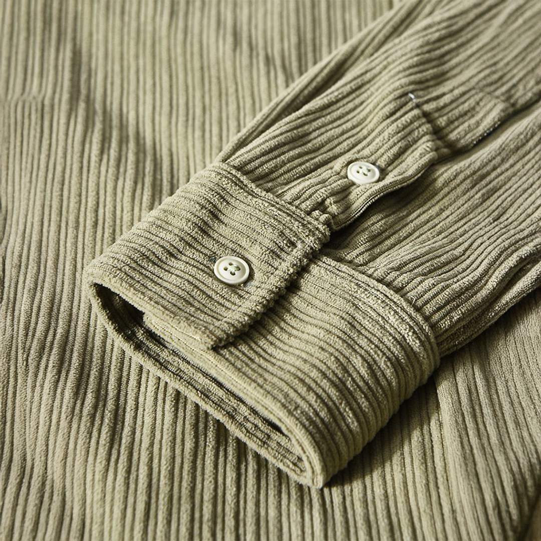Men's Fleece-Lined Corduroy Overshirt
