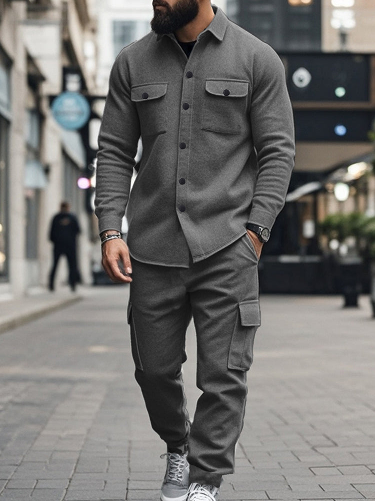 Men's Fleece Lined Cargo 2-Piece Set