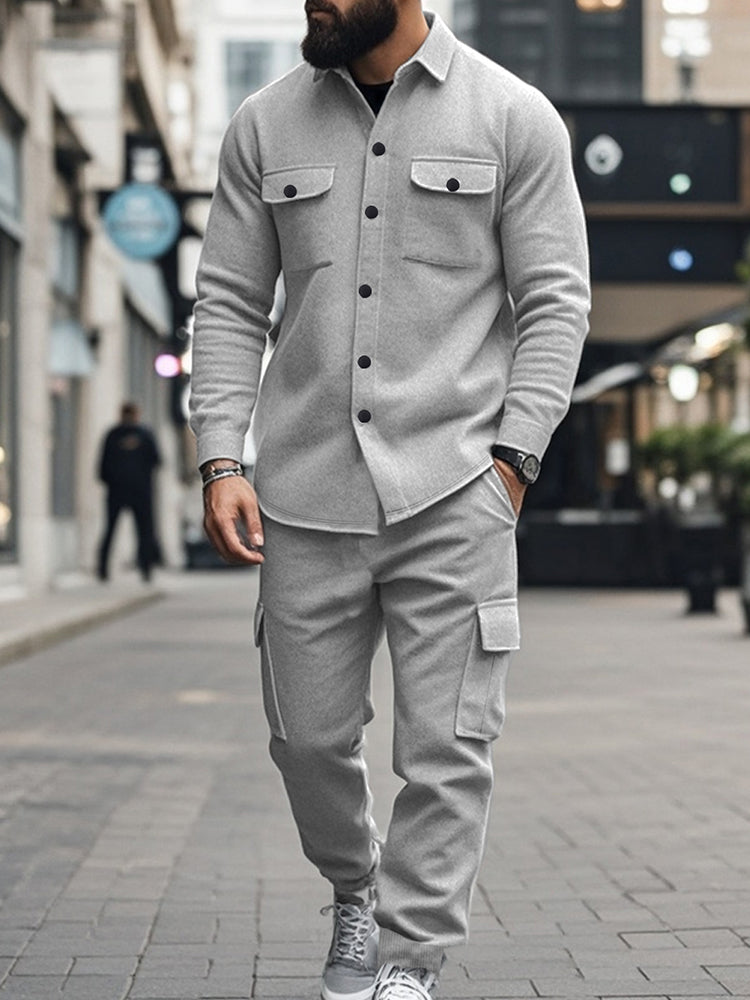 Men's Fleece Lined Cargo 2-Piece Set