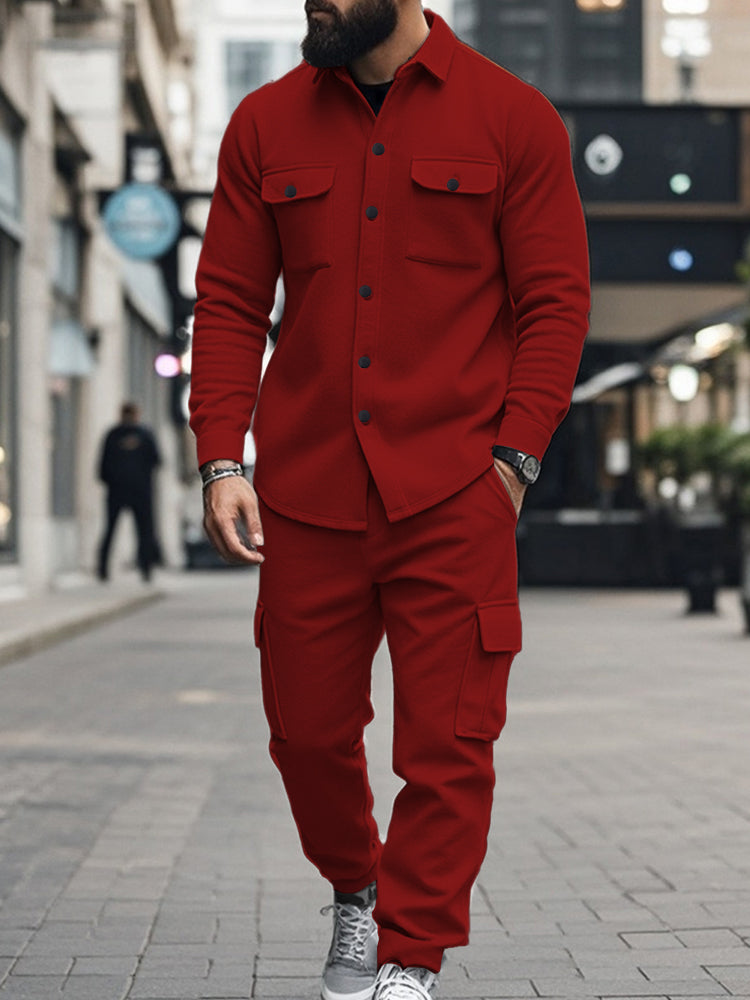 Men's Fleece Lined Cargo 2-Piece Set