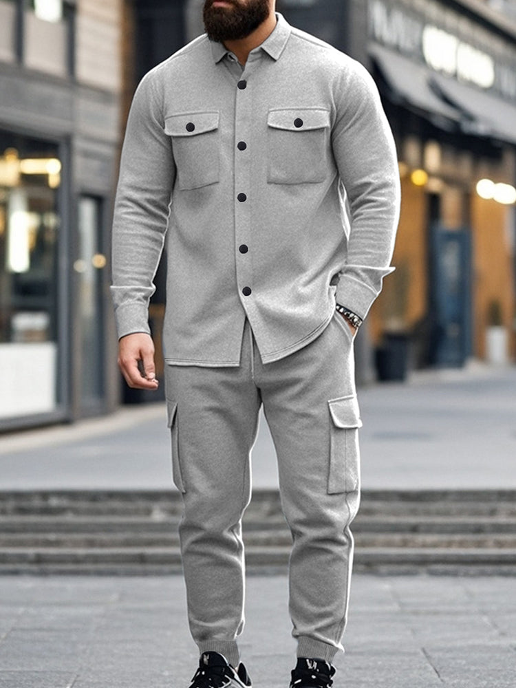 Men's Fleece Lined Cargo 2-Piece Set