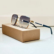 Men's Gold Titanium Retro Sunglasses