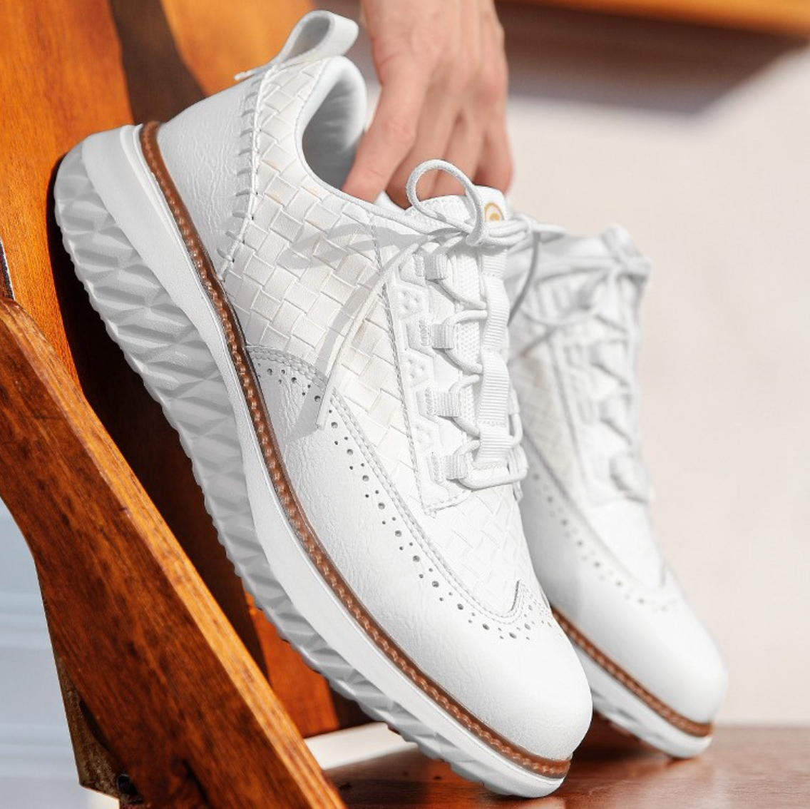 Men's Hand-Stitched Hybrid Casual Sneakers