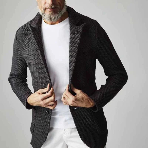 Men's Herringbone Tailored Blazer Jacket
