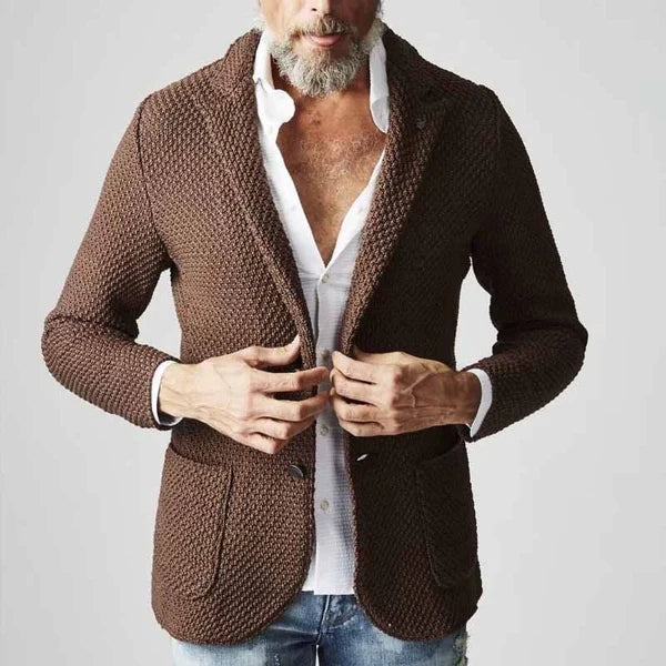 Men's Herringbone Tailored Blazer Jacket