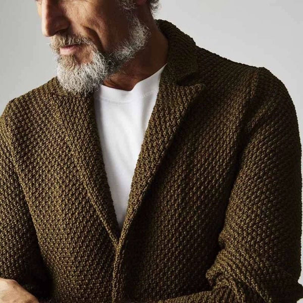 Men's Herringbone Tailored Blazer Jacket