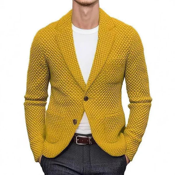 Men's Herringbone Tailored Blazer Jacket