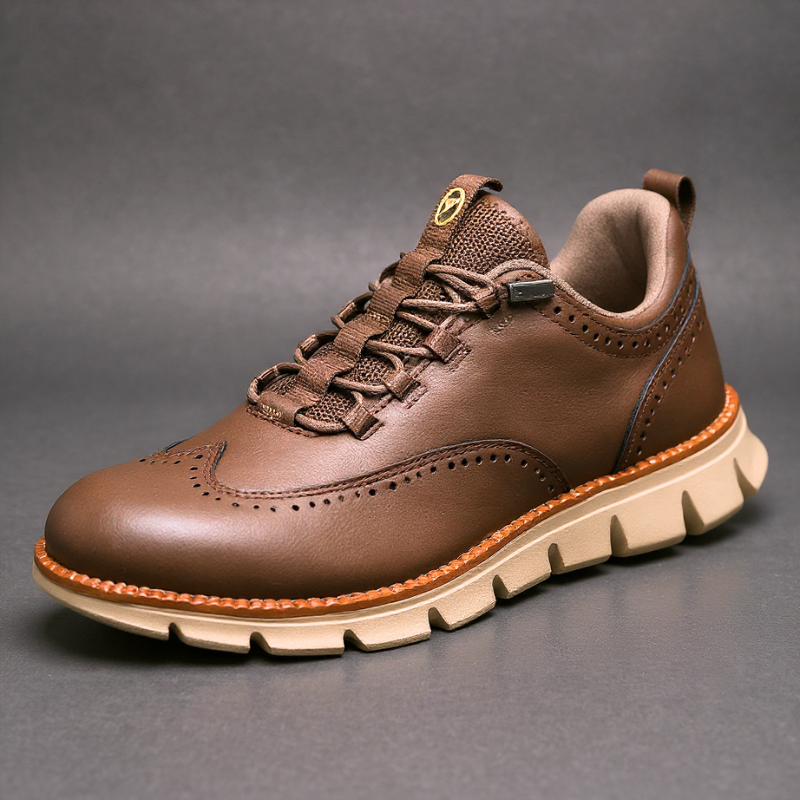 Men's Hybrid Wingtip Sneaker with Cushioned Footbed