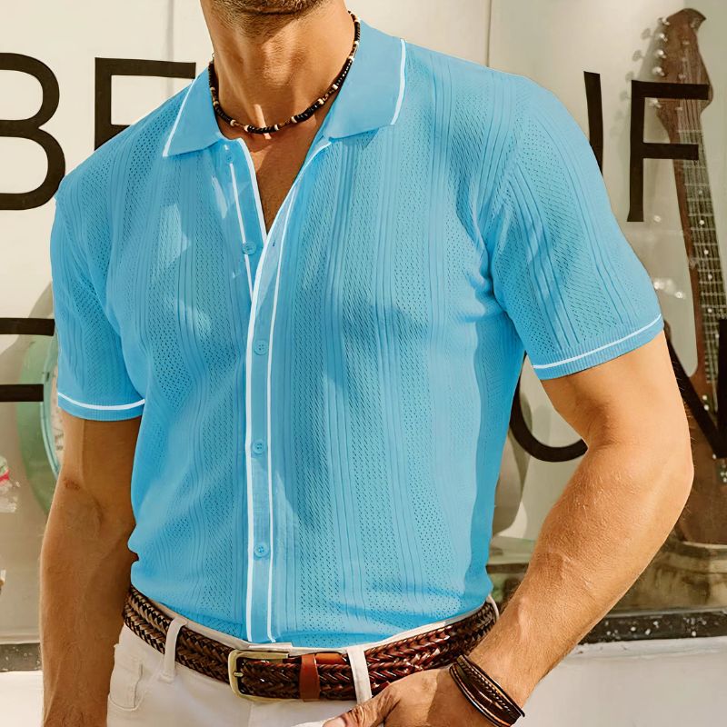 Men's Ice Silk Breathable Polo Shirt