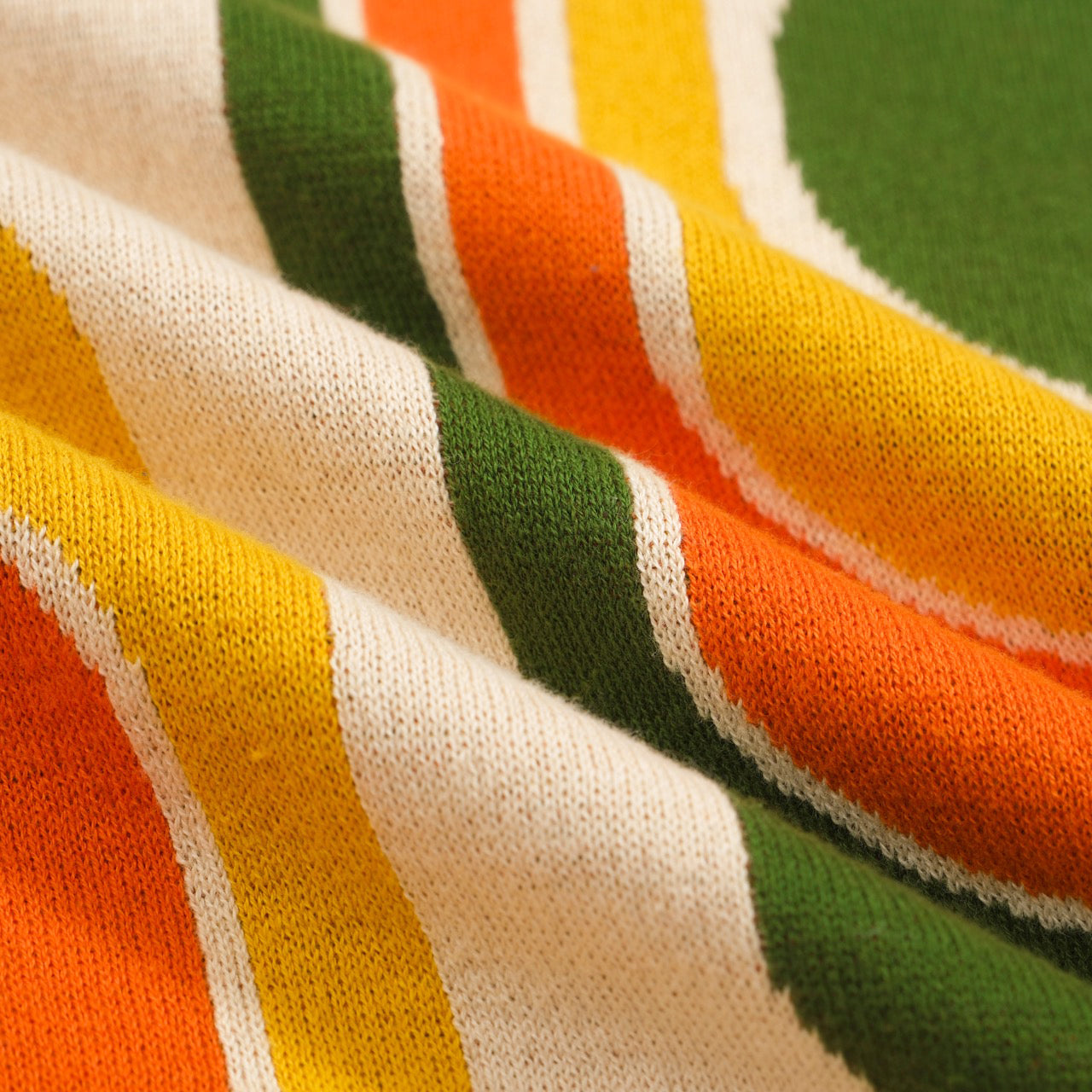 Men's Knit Polo Shirt with 70s Geometric Graphic