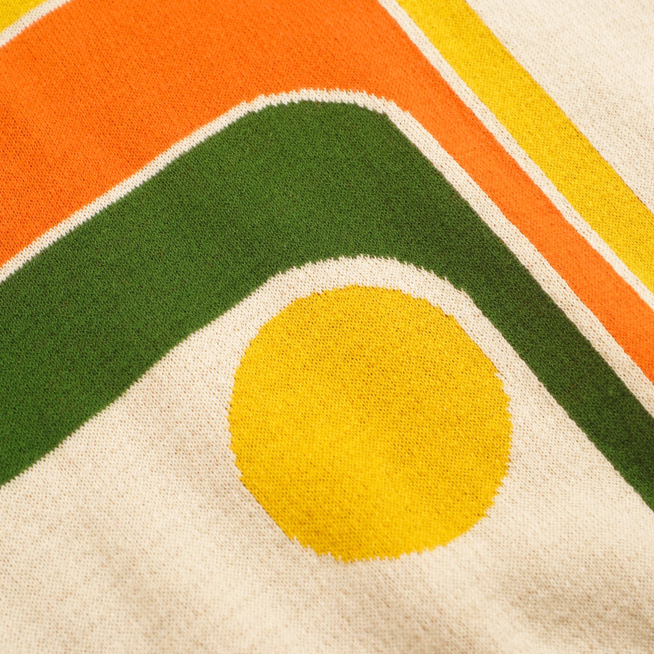 Men's Knit Polo Shirt with 70s Geometric Graphic