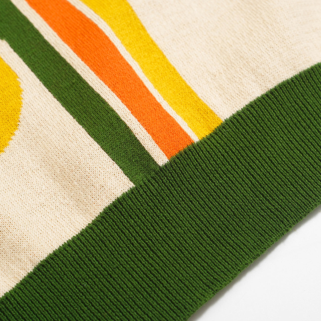 Men's Knit Polo Shirt with 70s Geometric Graphic