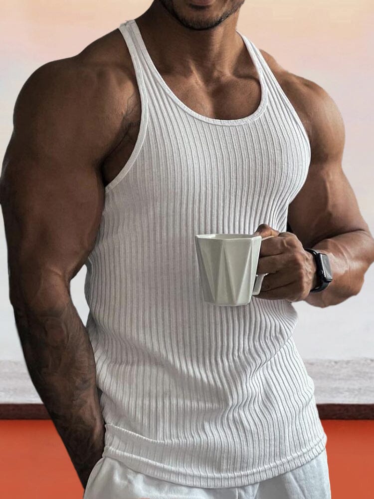 Men's Knitted Gym Tank Top