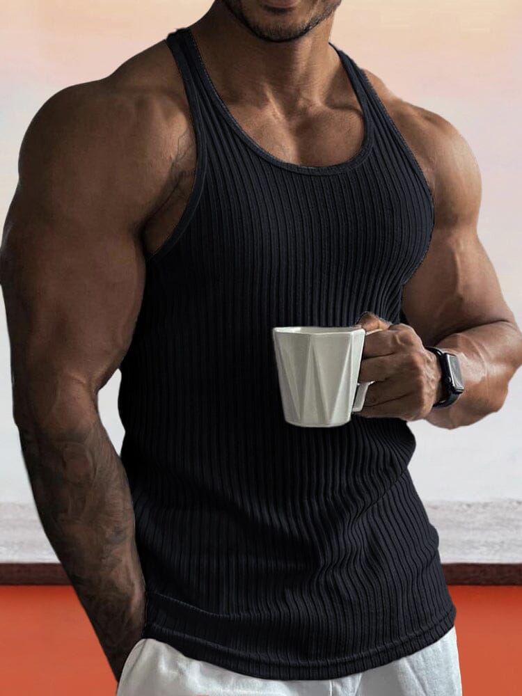 Men's Knitted Gym Tank Top