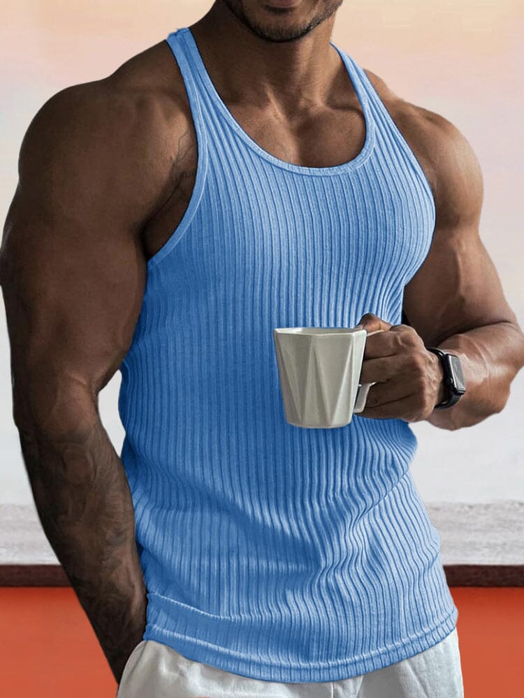 Men's Knitted Gym Tank Top