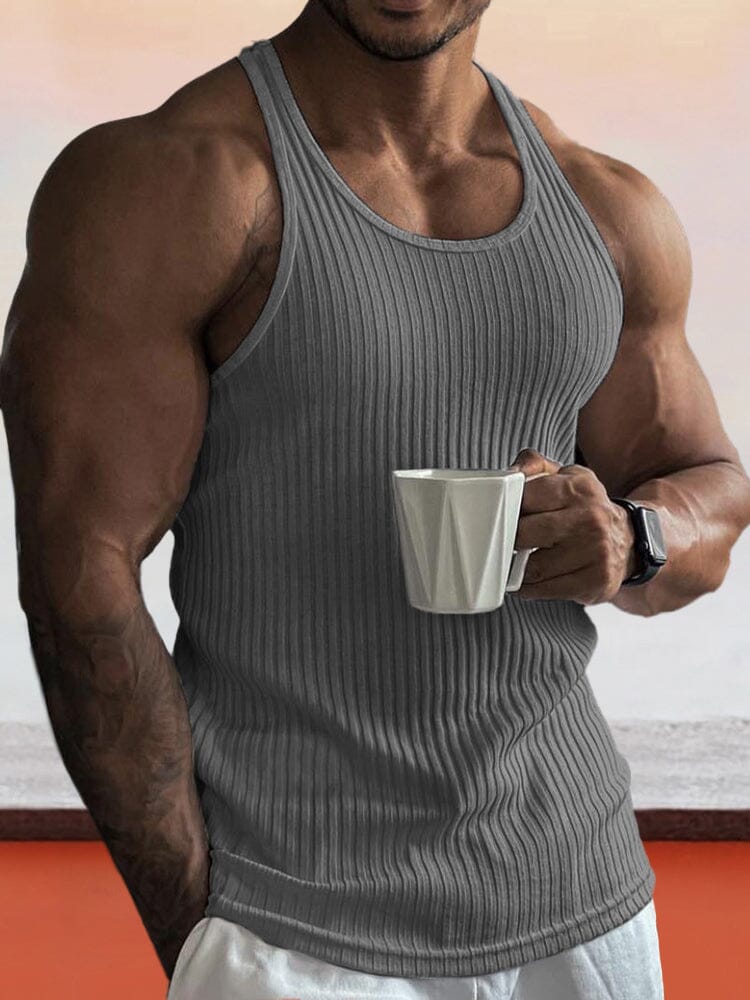 Men's Knitted Gym Tank Top