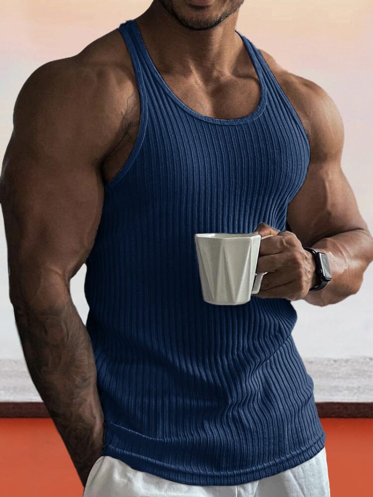Men's Knitted Gym Tank Top