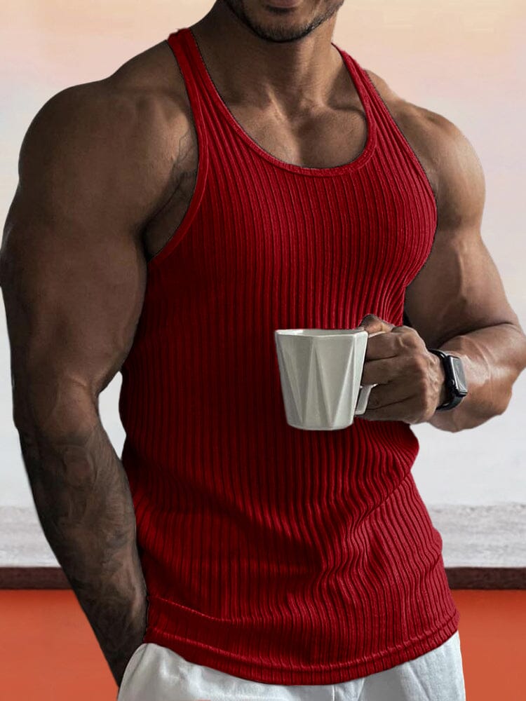 Men's Knitted Gym Tank Top