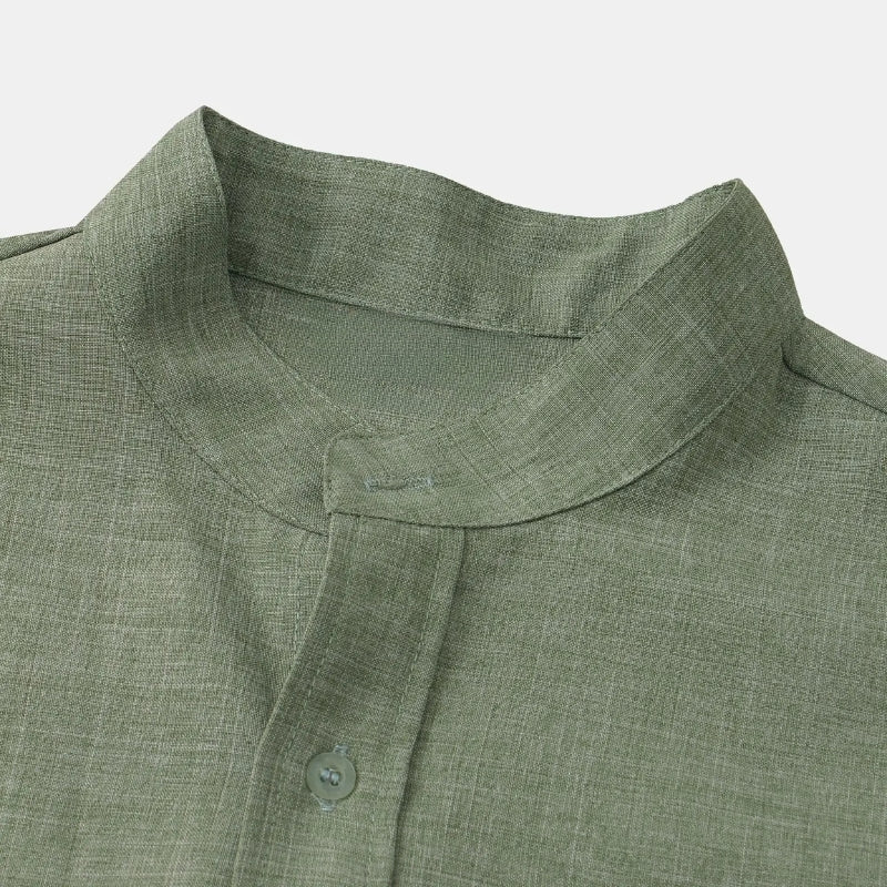 Men's Lightweight Breathable Linen Button-Down Shirt