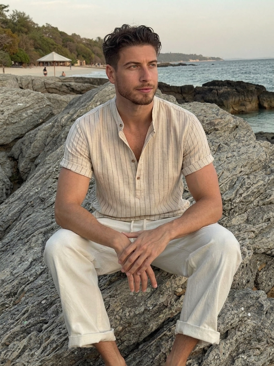 Men's Lightweight Breathable Summer Outfit Set