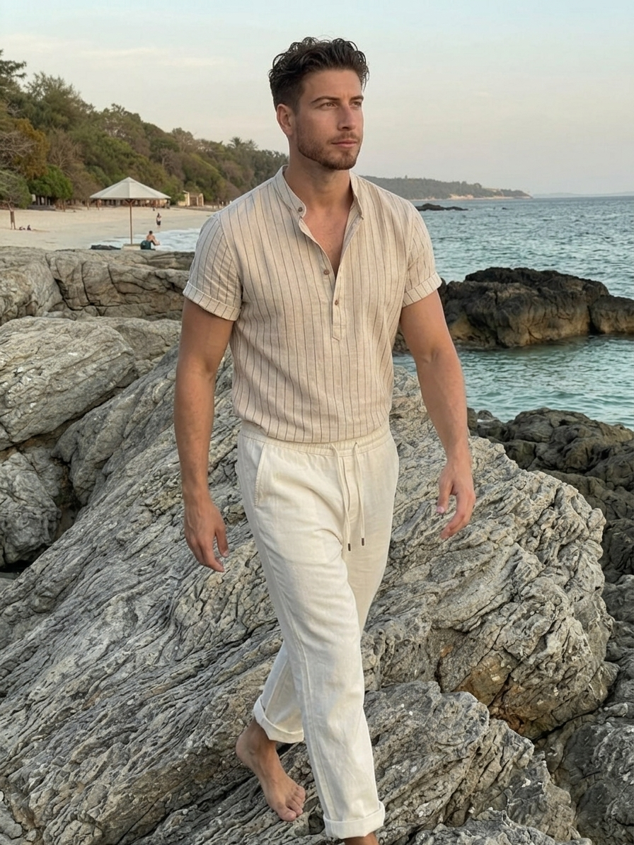 Men's Lightweight Breathable Summer Outfit Set