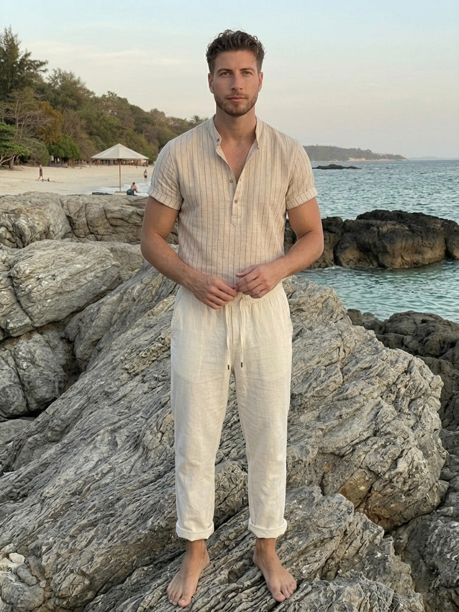 Men's Lightweight Breathable Summer Outfit Set