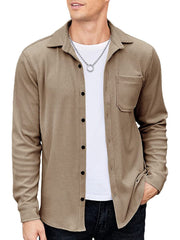Men's Lightweight Corduroy Button-Down Shirt