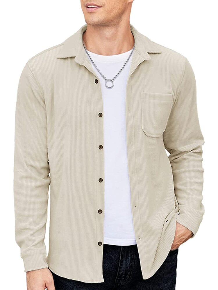 Men's Lightweight Corduroy Button-Down Shirt