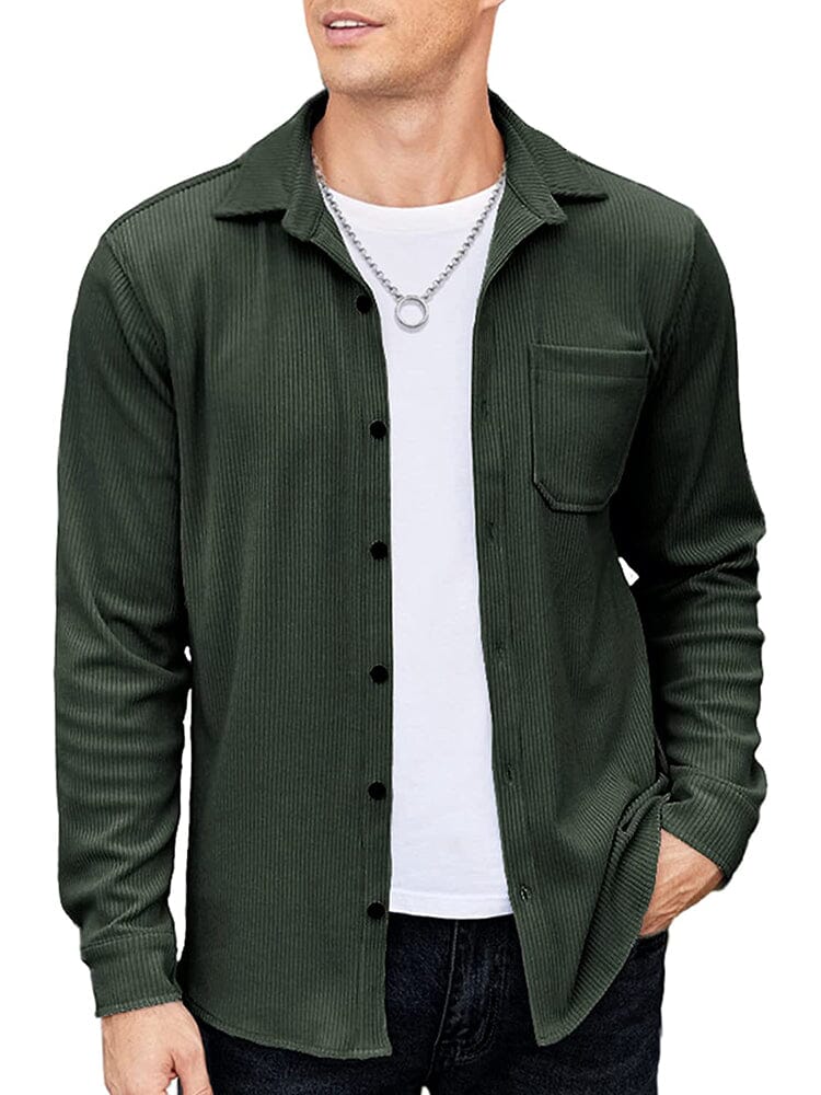 Men's Lightweight Corduroy Button-Down Shirt