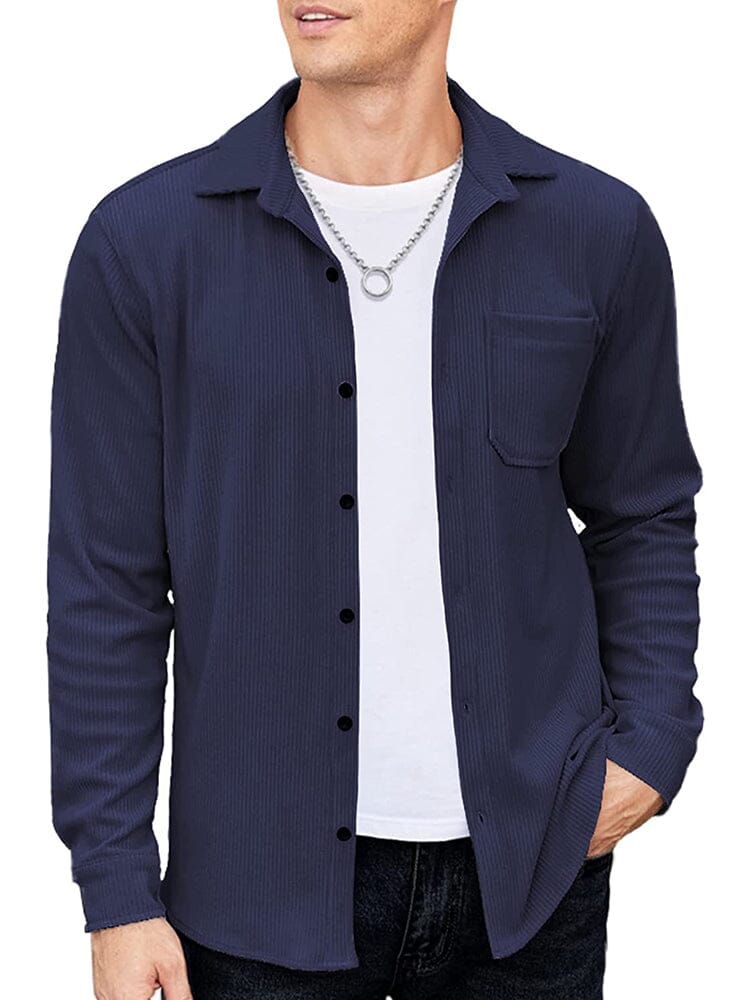 Men's Lightweight Corduroy Button-Down Shirt