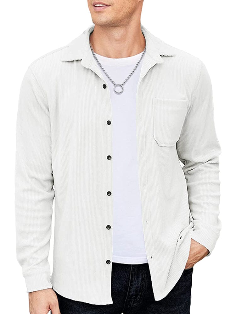 Men's Lightweight Corduroy Button-Down Shirt