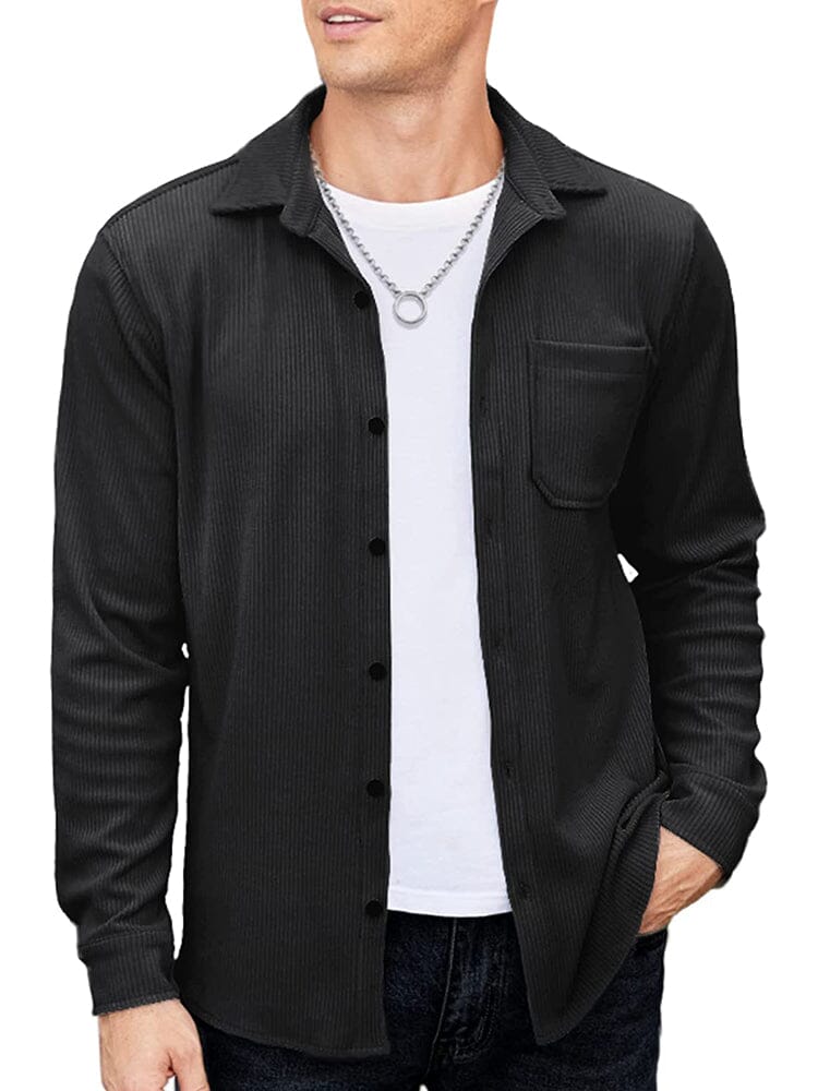 Men's Lightweight Corduroy Button-Down Shirt