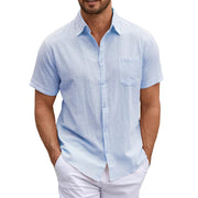 Men's Lightweight Cotton-Blend Short Sleeve Shirt