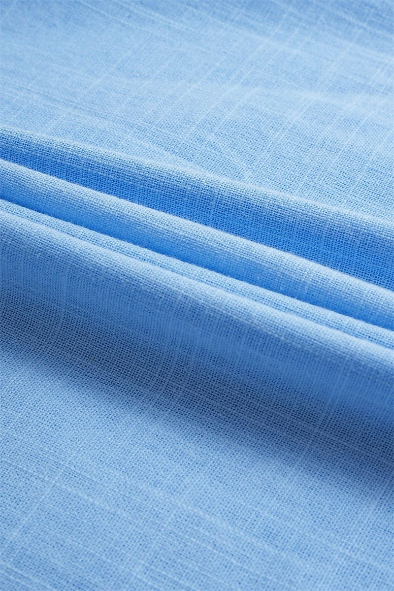 Men's Lightweight Cotton-Linen Button-Down Shirt