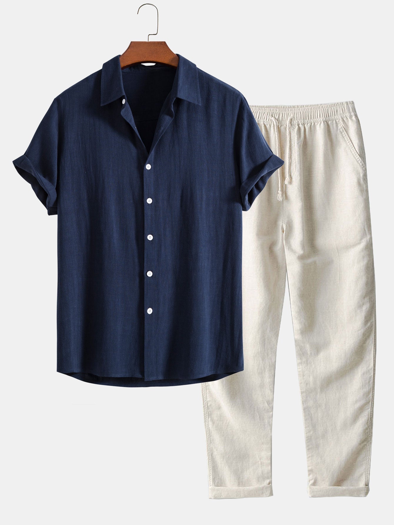 Men's Lightweight Cotton-Linen Summer Outfit