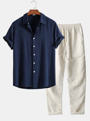 Men's Lightweight Cotton-Linen Summer Outfit