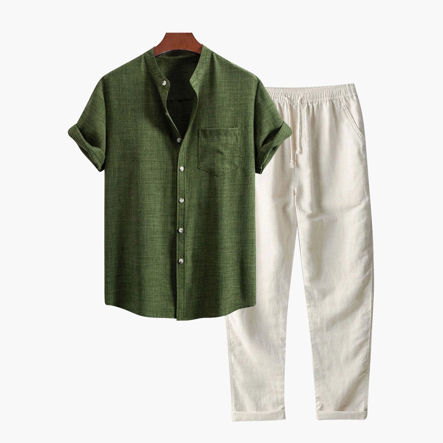 Men's Lightweight Cotton-Linen Summer Outfit