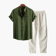 Men's Lightweight Cotton-Linen Summer Outfit