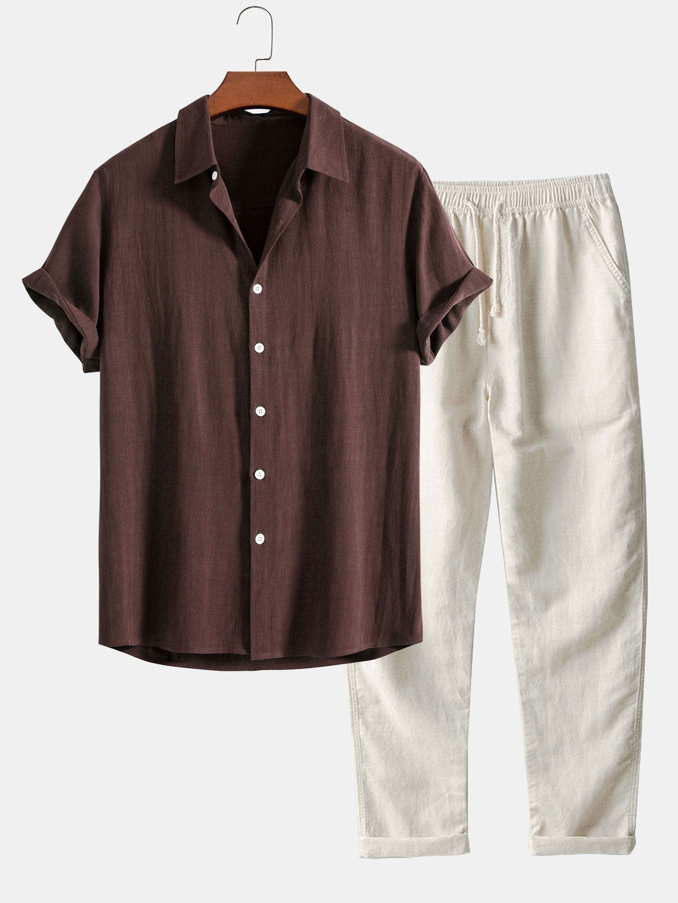 Men's Lightweight Cotton-Linen Summer Outfit