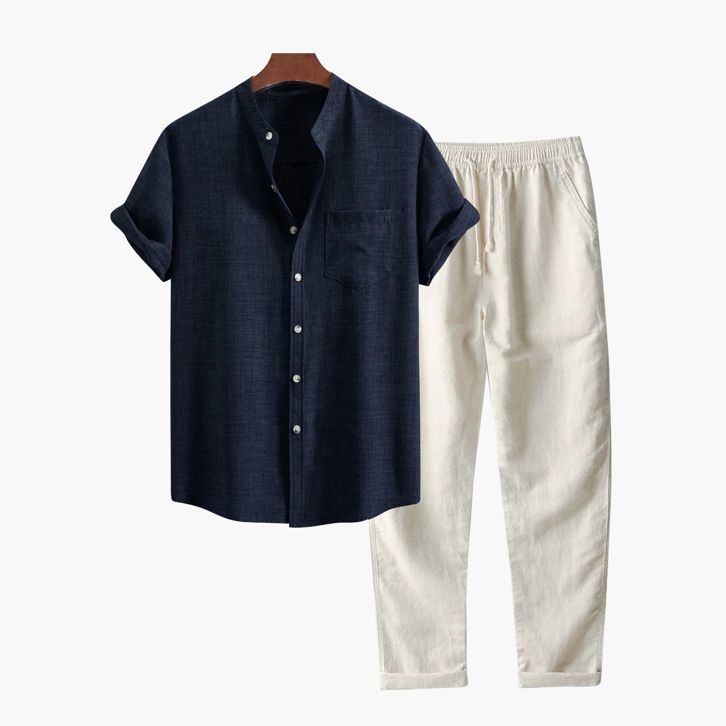 Men's Lightweight Cotton-Linen Summer Outfit