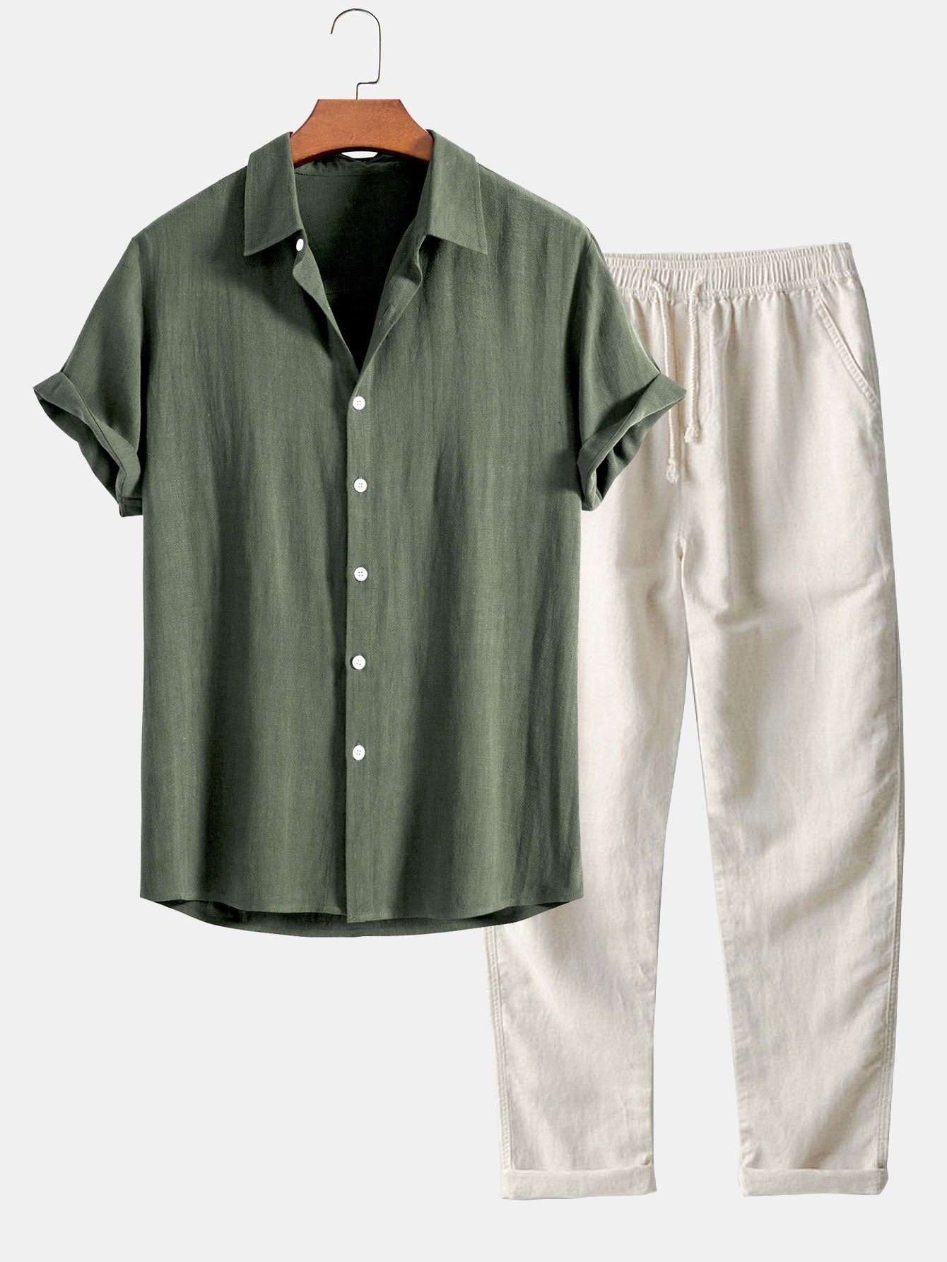 Men's Lightweight Cotton-Linen Summer Outfit