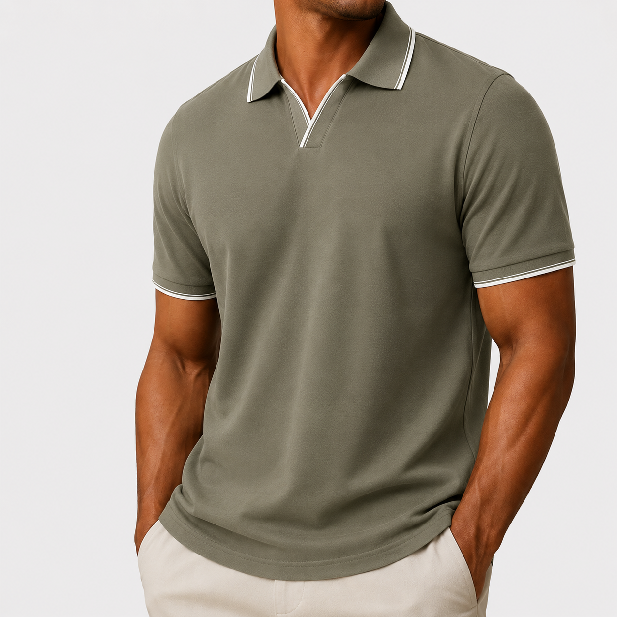 Men's Lightweight Cotton Blend Polo Shirt